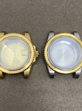 NH35水鬼间金全金表壳40MM蓝宝石玻璃120click适装NH34/NH36机芯