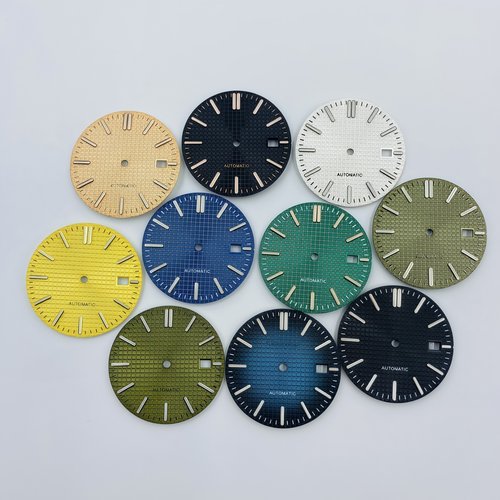 手表表盘31.8MM表盘条钉绿夜光AP农家橡树表盘适配NH35/NH36机芯