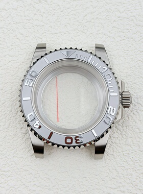 40MM精钢玫瑰金表壳代用水鬼游艇表壳蓝宝石玻璃适装NH35/34机芯