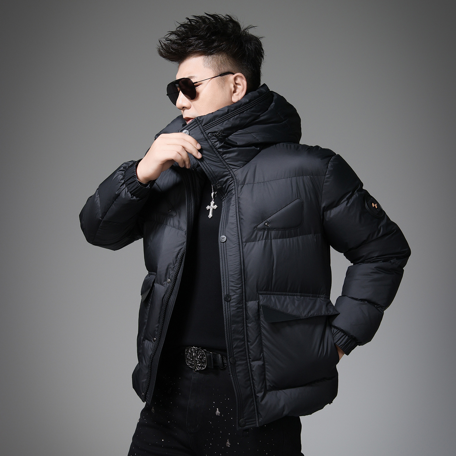 欧洲站设计感高端羽绒服男2025新款冬季加厚保暖防寒潮流男士
