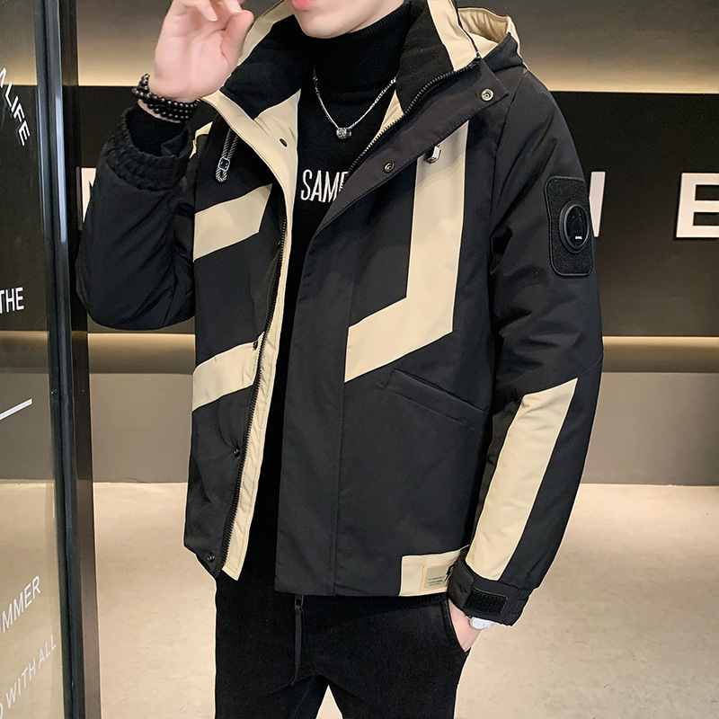 2025冬季店主风高品质羽绒服国标白鸭绒拼接个性外套YR8036-P260