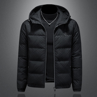 Y9882 P320 2025高端冬季90%白鸭绒连帽提花羽绒服 镂空