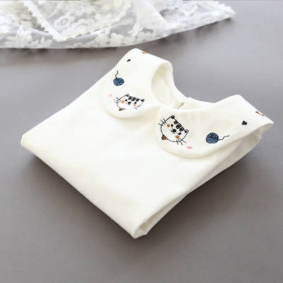 女童白娃娃领打底洋气风婴儿衬衫