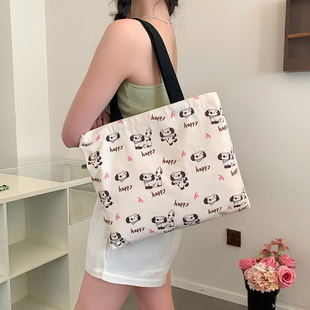 可爱狗狗2025新款时尚百搭手提袋大容量帆布包女通勤手提小包一件