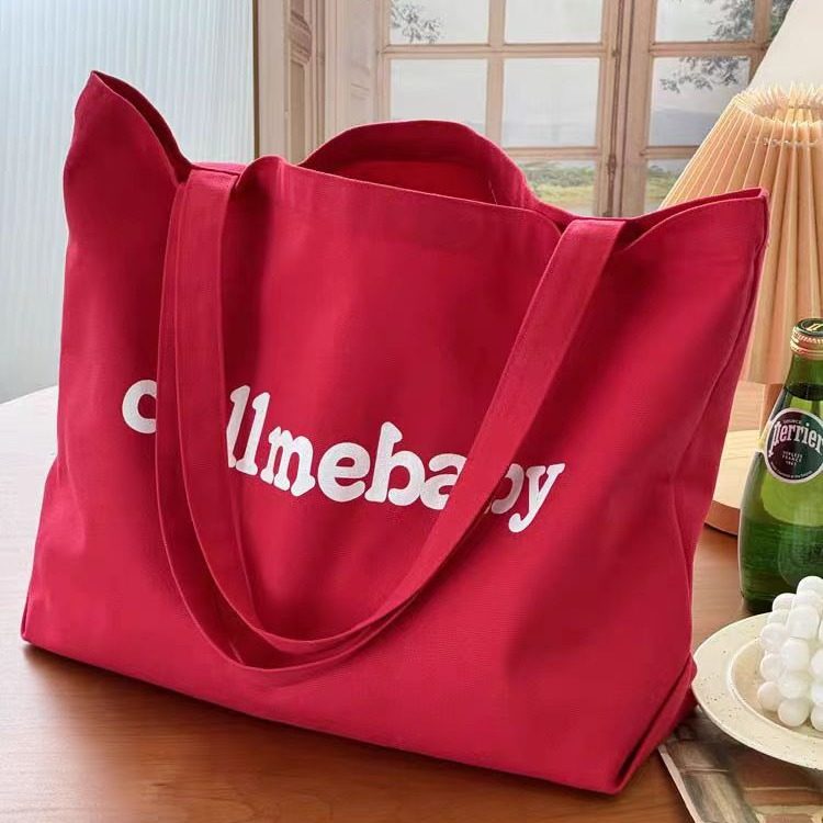 韩系字母简约慵懒文艺单肩帆布包袋ins百搭大容量学生通勤托特包,箱包皮具/热销女包/男包,时尚帆布包,淘宝优惠券,粉丝福利购,淘宝优惠卷