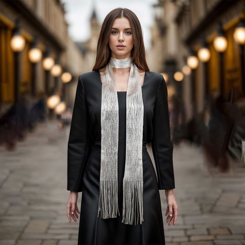 新款围巾长条金银丝纯色百搭欧美外贸薄款时尚通勤透气飘带丝巾,服饰配件/皮带/帽子/围巾,围巾/丝巾/披肩,淘宝优惠券,粉丝福利购,淘宝优惠卷