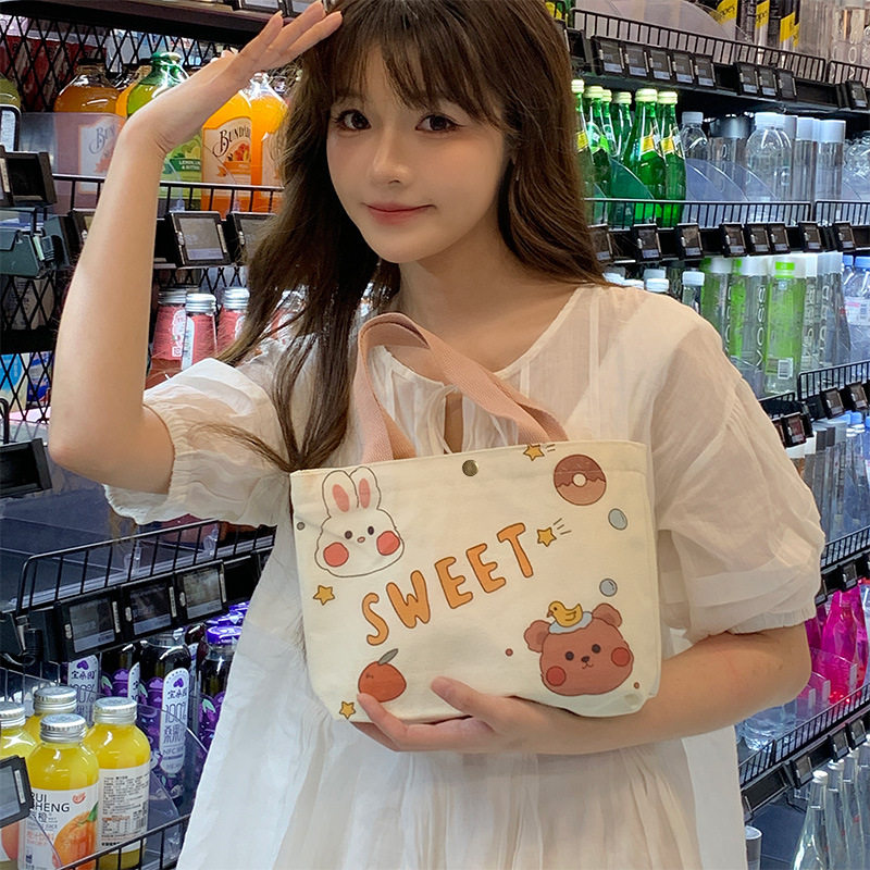 韩版迷你手提袋帆布包女士2025新款手拎布袋饭盒包外出妈咪包包,箱包皮具/热销女包/男包,时尚帆布包,淘宝优惠券,粉丝福利购,淘宝优惠卷