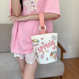 帆布包包女韩版 厂家批发包包 大容量妈咪包手拎布袋饭盒袋2025新款