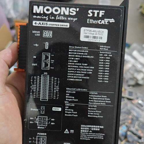 可维修MOONS一拖四直列总线型驱动器STF05-4XU-E议价