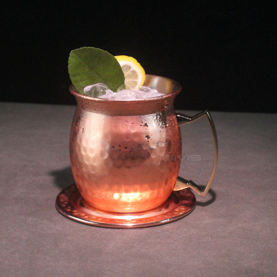 金属锤点莫斯科骡子把手鸡尾酒杯
