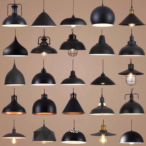 复古工业风黑色装饰吊灯餐饮餐厅办公室烧烤饭店铺商用餐桌吧台灯