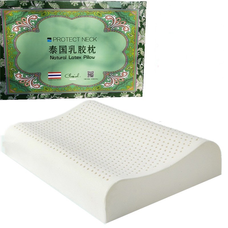 泰国天然乳胶枕头枕芯橡胶枕一个装颈椎护颈枕会销礼品礼盒装成人
