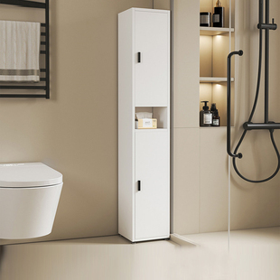 蜂窝铝浴室收纳柜墙角立柜卫生间夹缝高柜马桶防水窄柜落地置物柜