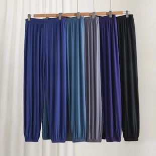 宽松运动裤 夏季 灯笼裤 莫代尔男士 空调睡裤 防蚊束脚裤 大码 薄款