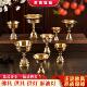 复古加厚黄铜固液两用液体酥油灯座烛台烛座蜡烛油杯酥油灯灯座