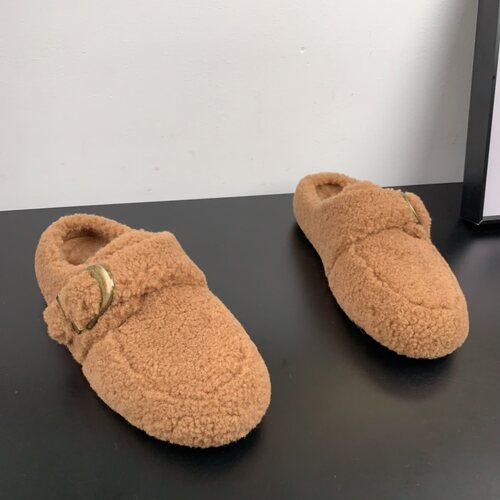 冬季毛毛勃肯包头防滑保暖女鞋