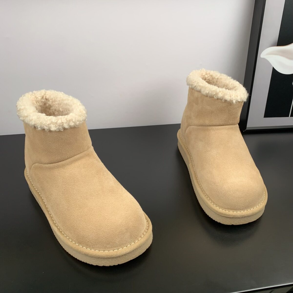 真皮加绒保暖女款雪地靴冬季新款