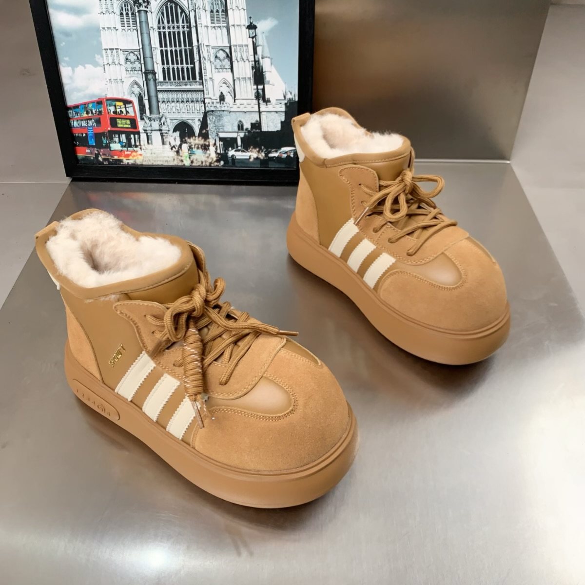 真皮厚底雪地靴女2025冬季新款百搭增高休闲时尚加绒保暖东北棉靴,女鞋,时尚雪地靴,淘宝优惠券,粉丝福利购,淘宝优惠卷