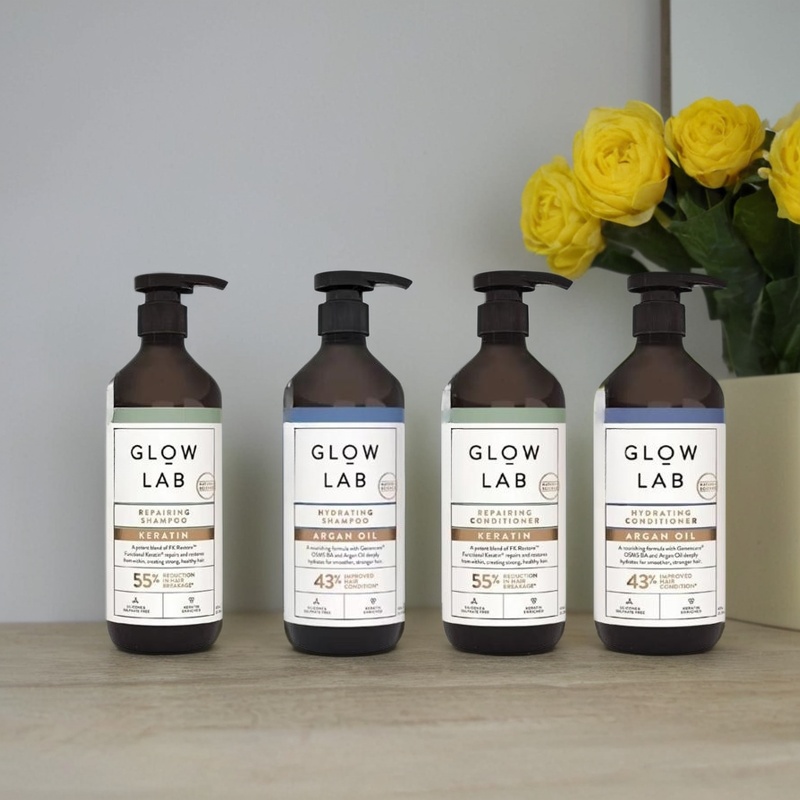 大瓶装600ml新西兰Glow Lab摩洛哥坚果洗发水角蛋白护发素GlowLab