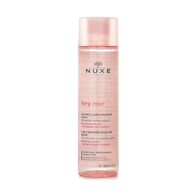 香港直邮！NUXE欧树玫瑰花露清洁眼唇脸三合一卸妆水200ml