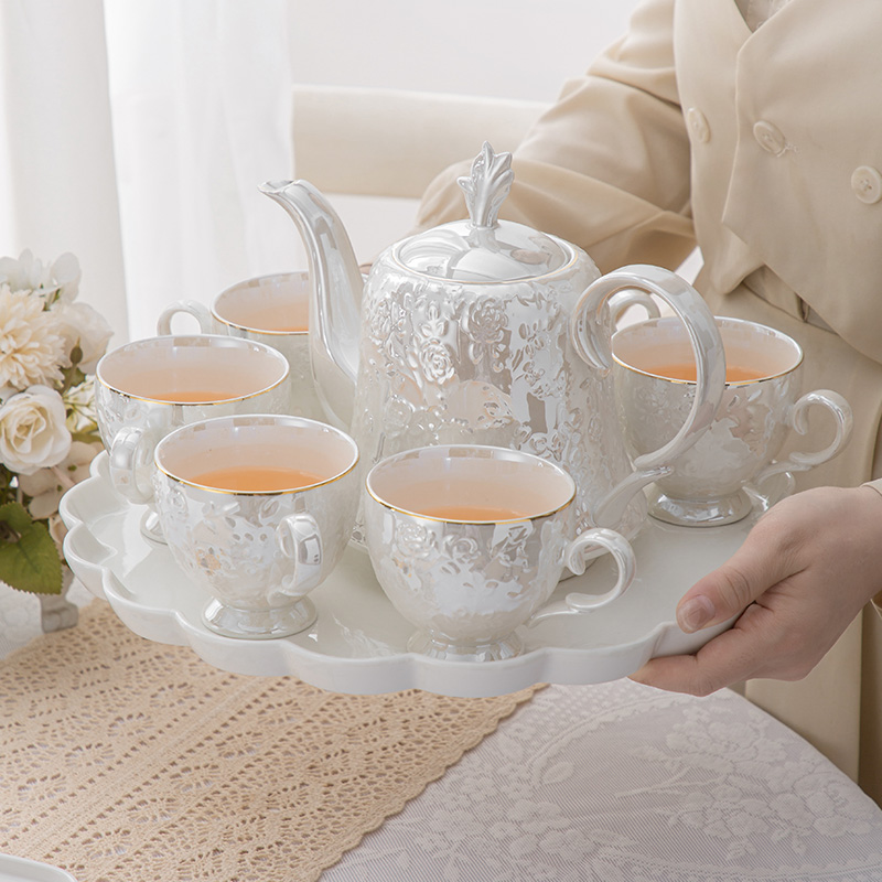 新款复古法式杯子水壶套装