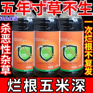 万能除草剂一扫光杂草烂根不伤土壤胺膦农药灌木杀草剂寸草不生