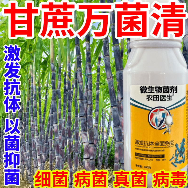 甘蔗万菌清疽病轮斑病叶枯病叶斑疫病果蔬花卉水稻死苗烂根猝倒