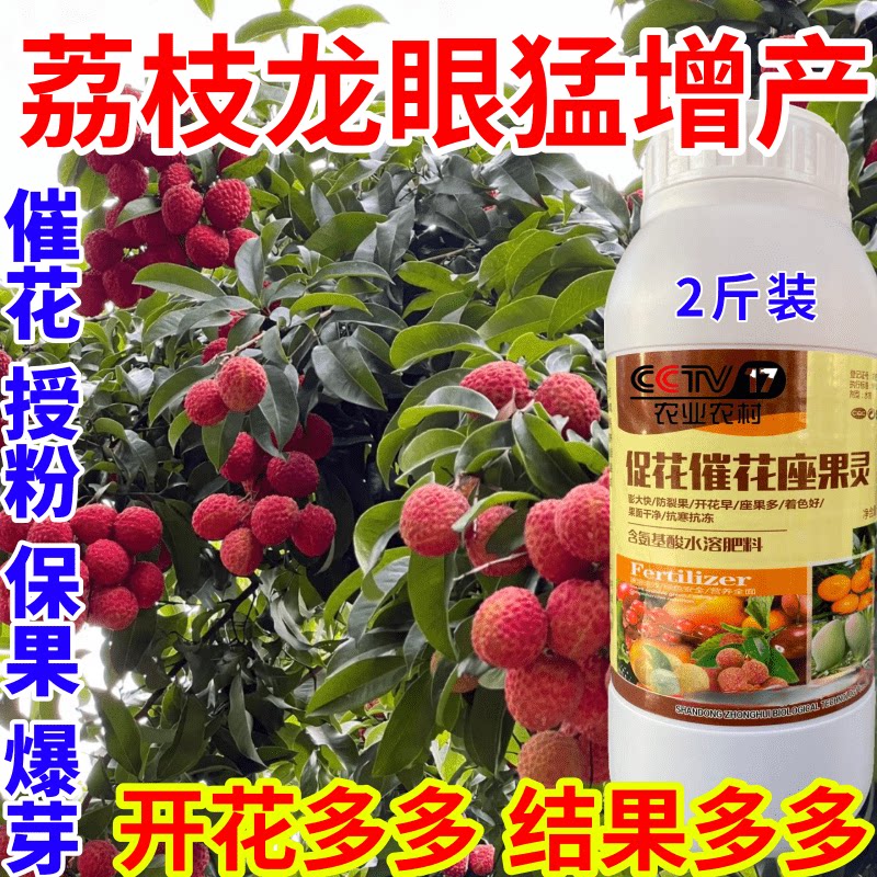 荔枝龙眼猛增产壮花壮果座果精防落素果树瓜果蔬菜授粉膨大叶面肥