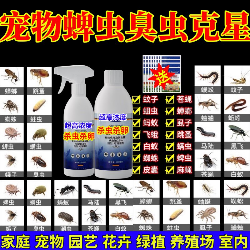 宠物蜱虫臭虫克星强效害虫通杀地上地下公共场所杀虫杀卵宠物虫