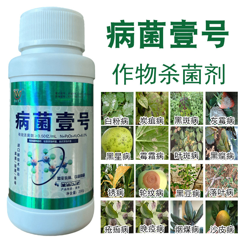 病菌壹号作物杀菌剂叶斑病真菌早晚疫病果树蔬菜病害全杀