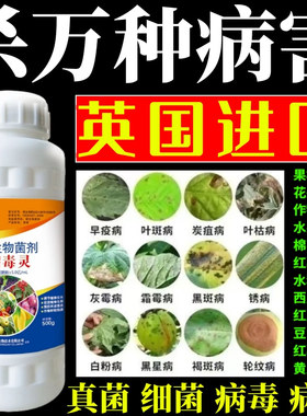 杀万种病害毒灵果树蔬菜花卉杀菌剂锈病炭疽病叶斑病霜霉病叶斑病