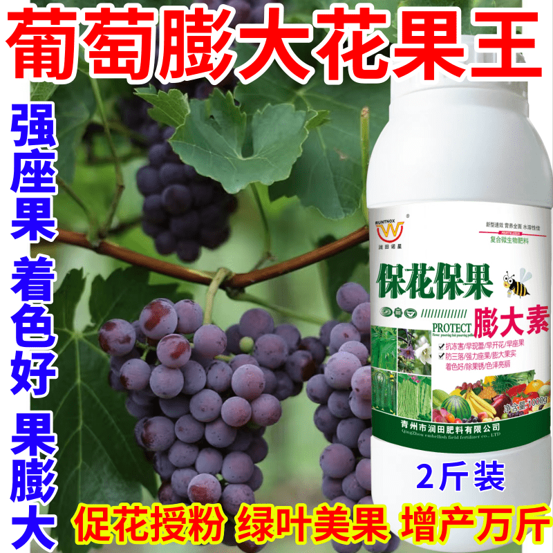 葡萄膨大花果王增产叶面肥增甜上色拉长果实膨大剂果树蔬菜叶面肥