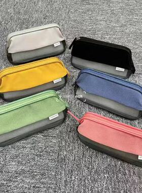 KOKUYO国誉Pencase大开口网格笔袋多功能大容量收纳网纱折叠笔袋