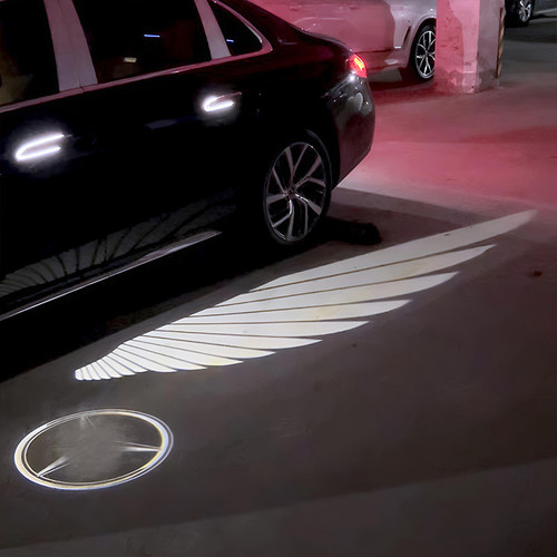 适用W213W214奔驰E级后视镜迎宾灯E260L/E300L流光掠影光毯灯改装