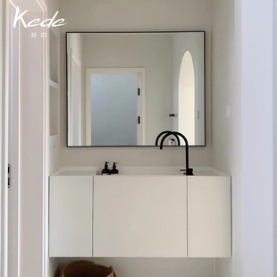 corde柯的杜邦可丽耐浴室柜定制一体盆洗手盆卫生间洗漱台镜柜