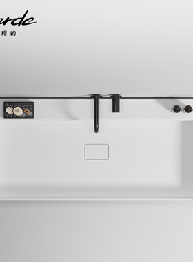 corde柯的人造石杜邦可丽耐一体盆定制窄大盆浴室洗脸洗手衣盆JOT