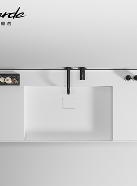 corde柯的人造石杜邦可丽耐一体盆定制窄大盆浴室洗脸洗手衣盆JOT