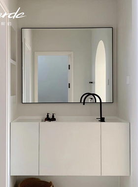 corde柯的杜邦可丽耐浴室柜定制一体盆洗手盆卫生间洗漱台镜柜