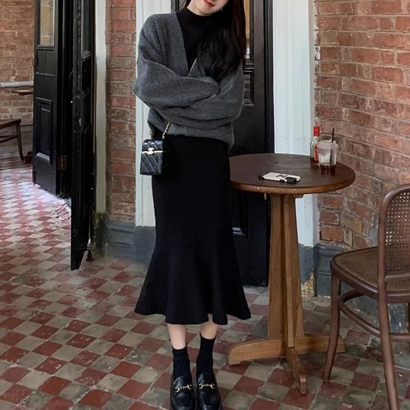 2023a秋季女装连衣裙黑色内连衣裙