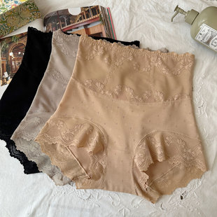 2026新款蕾丝边内裤女中高腰轻收腹裤法式性感高级感三角裤头包臀