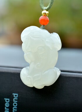 一元拍卖捡漏 精致包邮新疆和田玉青海料貔貅玉石吊坠挂件男女款