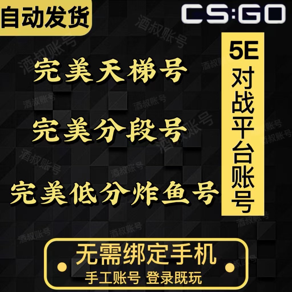 完美csgo号完美世界对战平台天梯号cs2账号老兵号炸鱼号d分新手号