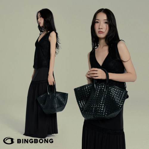 BINGBONG|素手编织 高级感暗黑编织包松弛感大容量手提包2026新款
