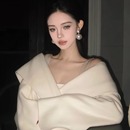 公主殿下 赫本风人造大珍珠耳环银针光泽气质小众设计感耳夹耳钉