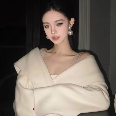 公主殿下！赫本风大珍珠耳环银针高级气质人气小众设计感耳夹耳钉