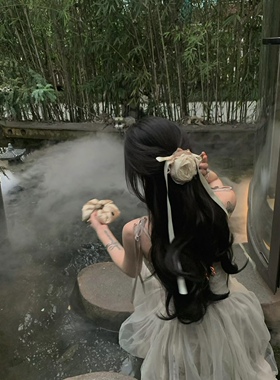手做花小众设计烧毁感衰败破坏凋零玫瑰胸针/发夹/腕花/颈花/发簪