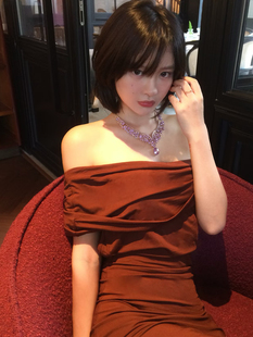 很有韵味 复古夸张项链闪钻耳环轻奢气质锆石轻奢礼服宴会饰品
