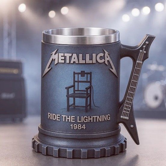 跨境新款独立站 METALLICA 3D 马克杯树脂工艺啤酒杯装饰品摆件,餐饮具,啤酒杯,淘宝优惠券,粉丝福利购,淘宝优惠卷