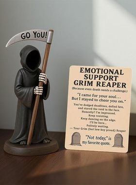 跨境Emotional Support Grim Reaper情感支持死神雕像 树脂雕像家