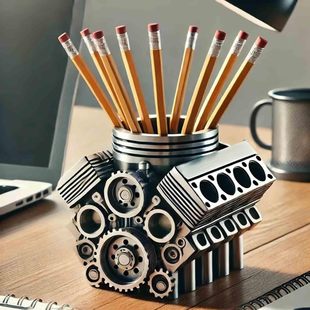 跨境新品Pen holder for V8 engine V8发动机汽车发动机缸体笔筒
